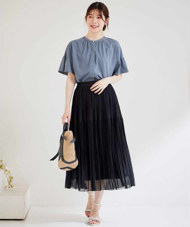 any SiS「【UVケア・接触冷感】汗ジミ防止加工カット ブラウス」|Tシャツ・カットソー|