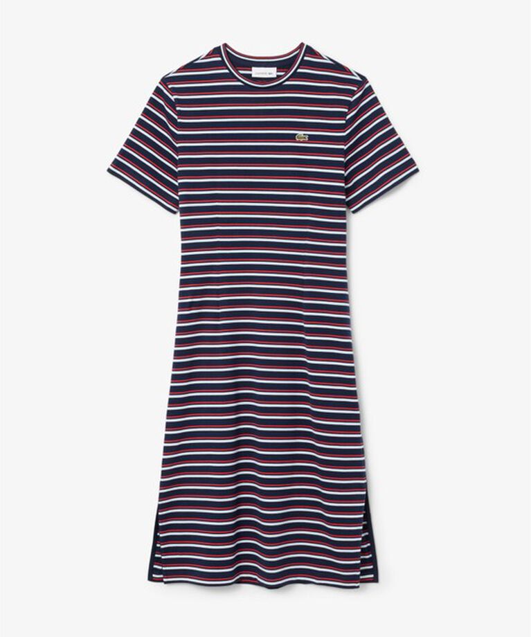 LACOSTE「バイカラーボーダーTシャツドレス / フレアワンピース」|ワンピース|