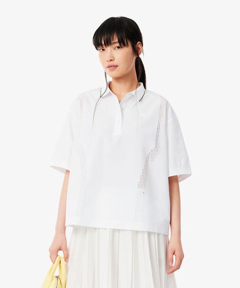 LACOSTE「レーザーカットホールテクニカルポロシャツ」|シャツ・ブラウス|