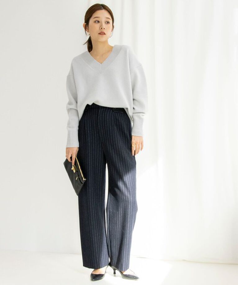 NOLLEY'S「ウォッシャブルウールダブルベルトワイドパンツ」|その他|