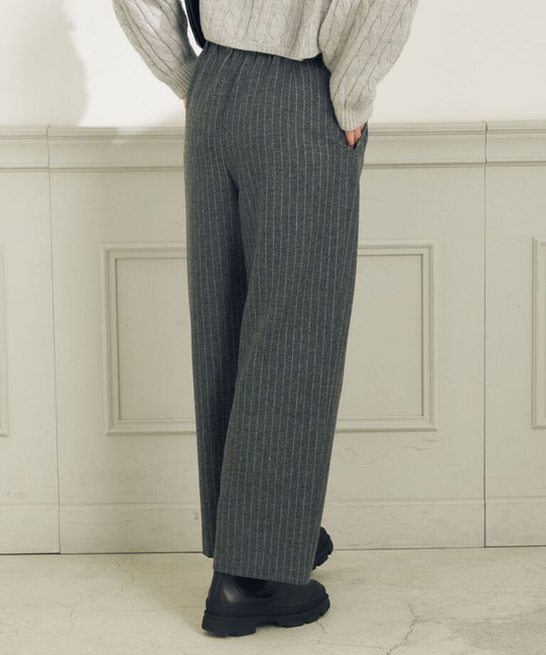 NOLLEY'S「ウォッシャブルウールダブルベルトワイドパンツ」|その他|