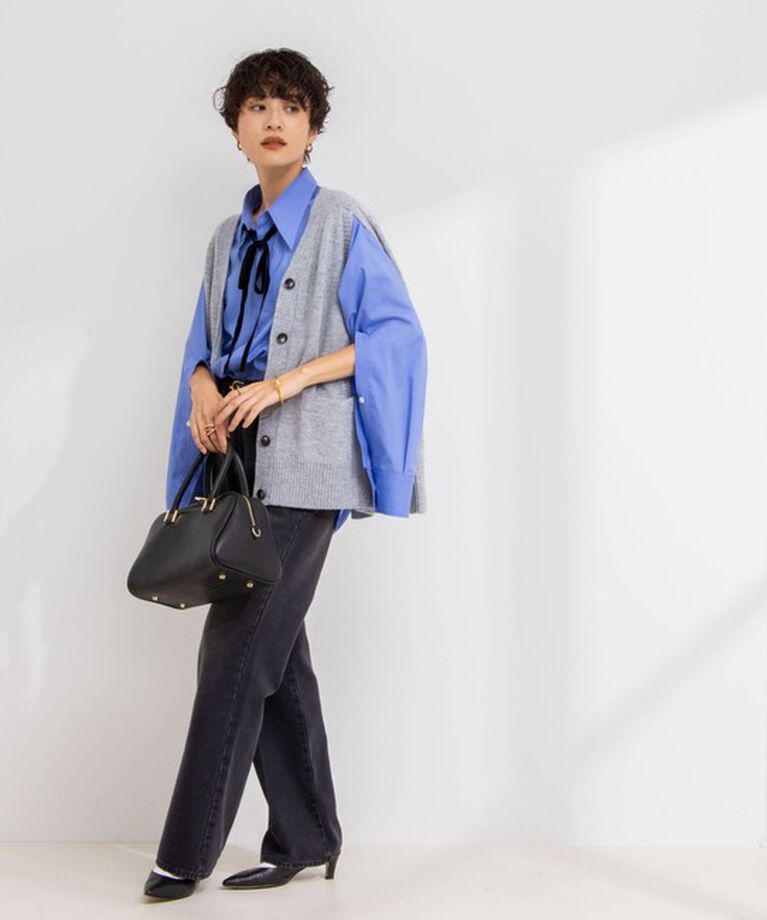 Rie Miller「ロングポイントカラーマルチWAYシャツ」|シャツ・ブラウス|