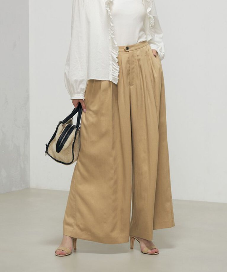 NOLLEY'S「◇【WEB限定サイズあり】ウォッシャブルセルロース5タックワイドパンツ」|その他|
