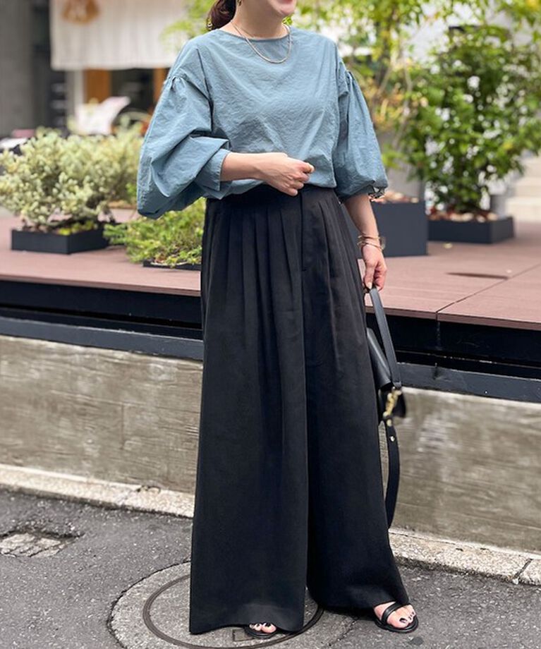 NOLLEY'S「◇【WEB限定サイズあり】ウォッシャブルセルロース5タックワイドパンツ」|その他|