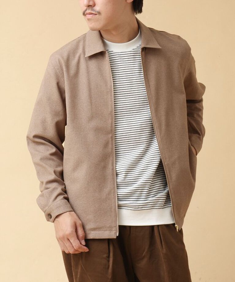 NOLLEY'S goodman「《吸水速乾》SMART TECH ストレッチ ジップシャツジャケット 24AW」|ブルゾン・スタジャン|ベージュ