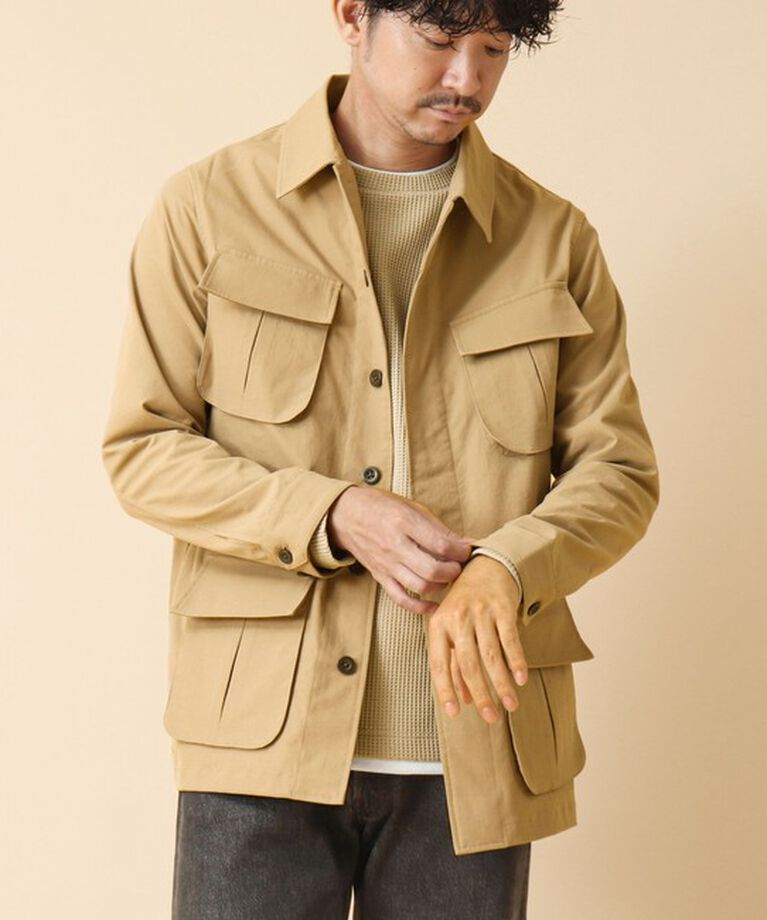 NOLLEY'S goodman「《透湿/撥水》ストレッチファティーグシャツジャケット 24AW」|ミリタリージャケット|ベージュ