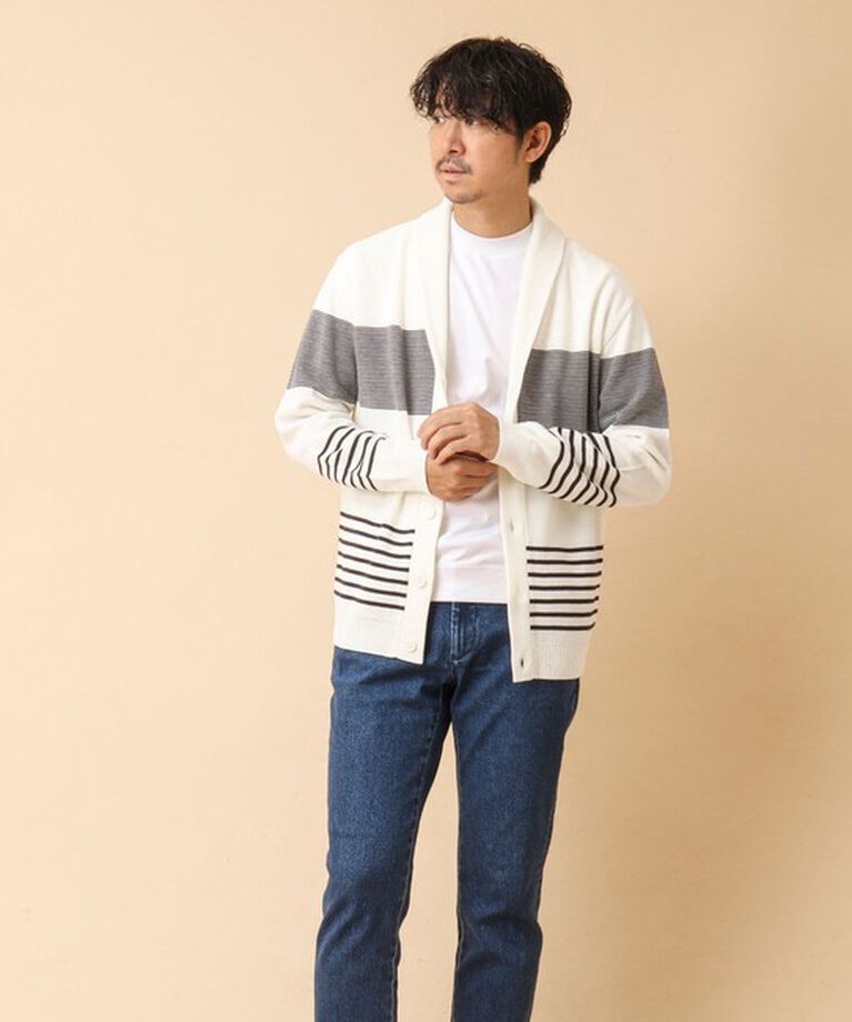 NOLLEY'S goodman「配色ショールカラーカーディガン 24AW」|カーディガン|