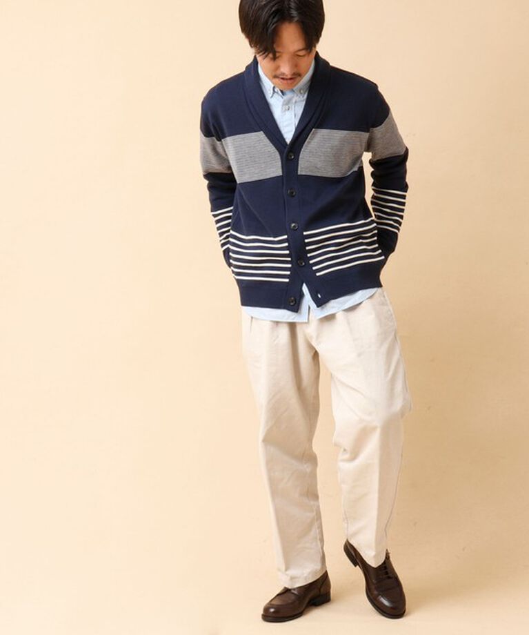 NOLLEY'S goodman「配色ショールカラーカーディガン 24AW」|カーディガン|
