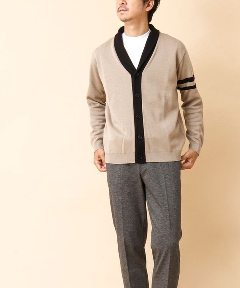 NOLLEY'S goodman「配色ショールカラーカーディガン 24AW」|カーディガン|