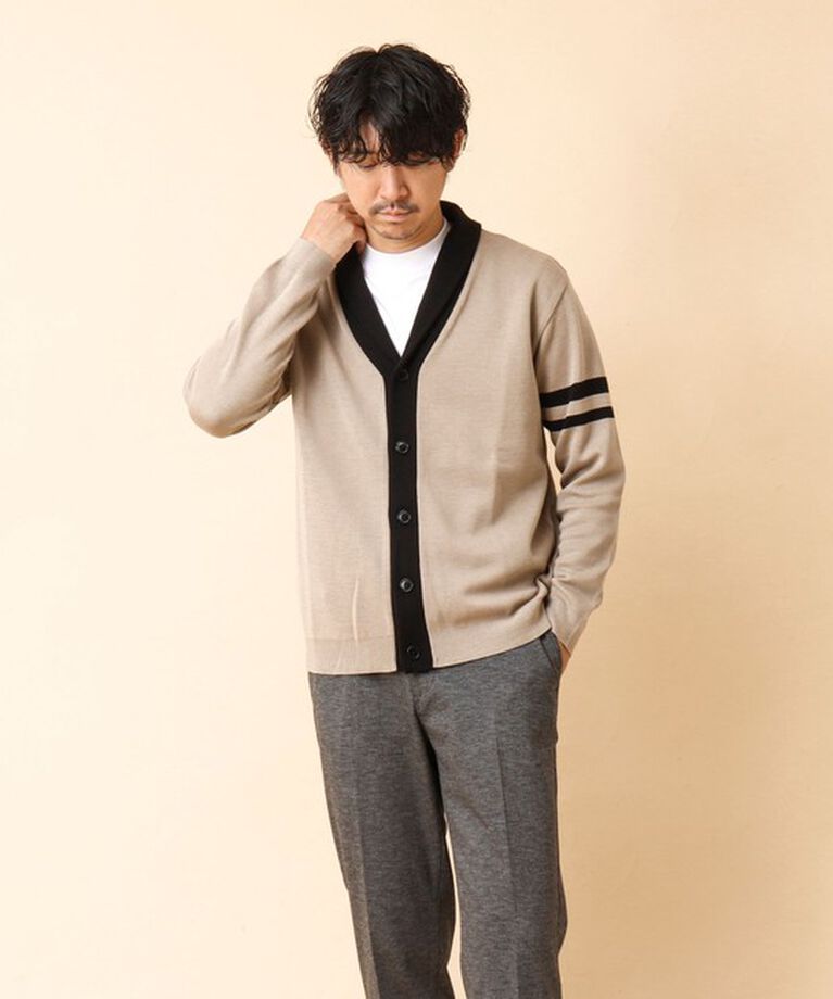 NOLLEY'S goodman「配色ショールカラーカーディガン 24AW」|カーディガン|