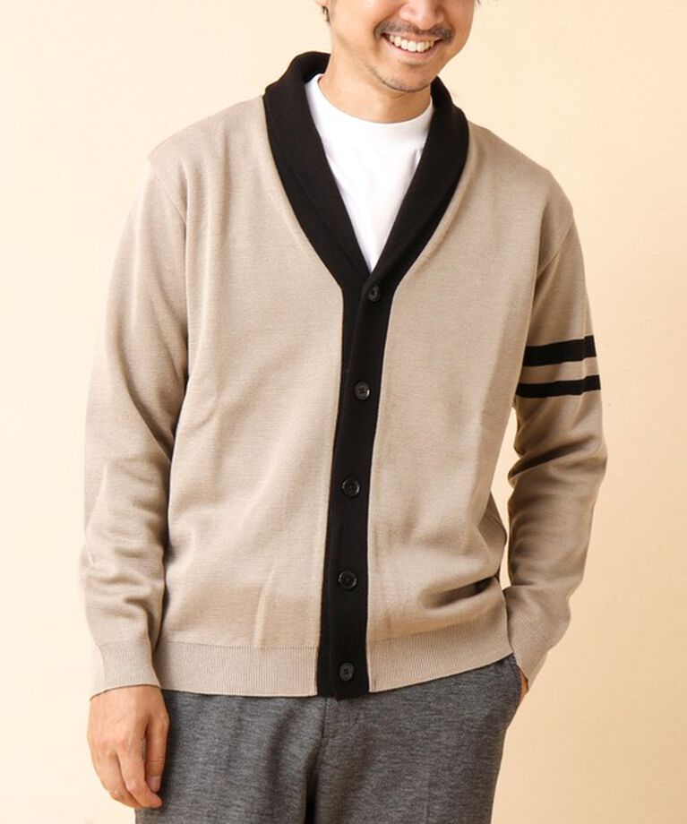 NOLLEY'S goodman「配色ショールカラーカーディガン 24AW」|カーディガン|