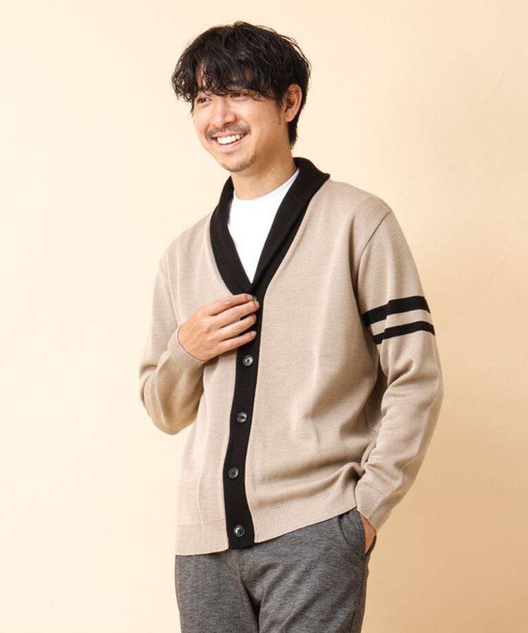 NOLLEY'S goodman「配色ショールカラーカーディガン 24AW」|カーディガン|