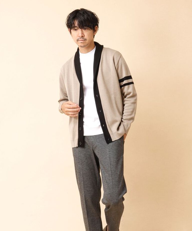 NOLLEY'S goodman「配色ショールカラーカーディガン 24AW」|カーディガン|