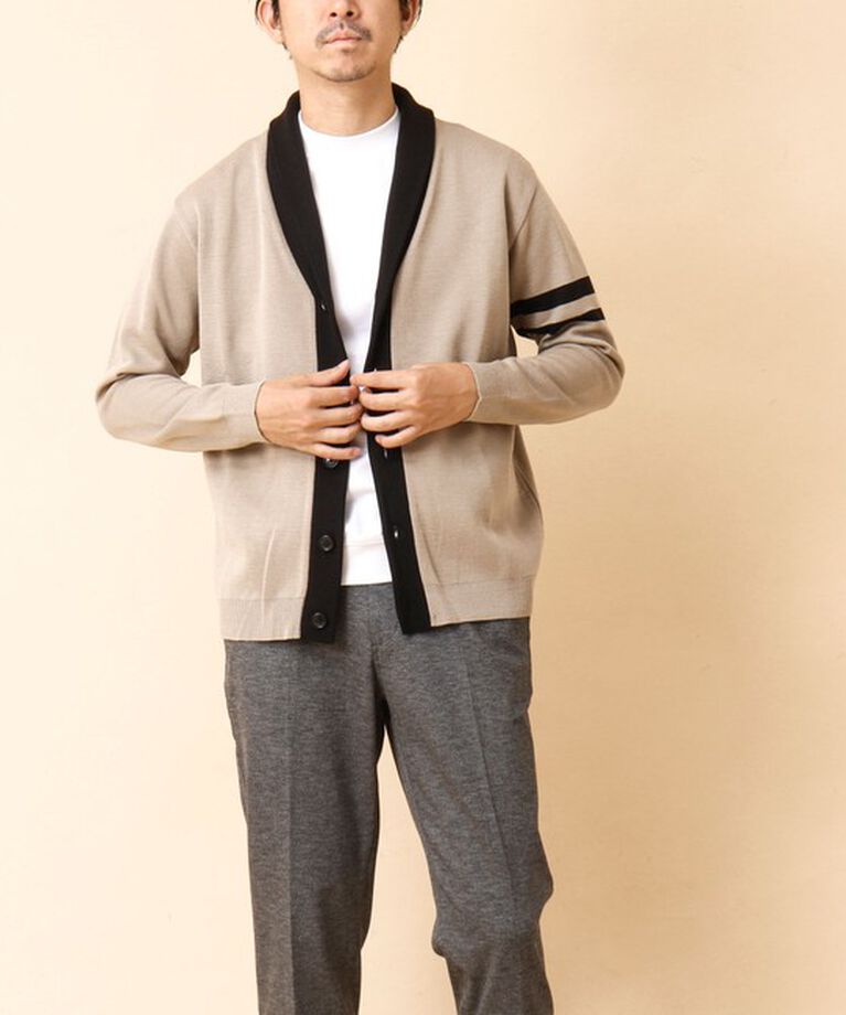 NOLLEY'S goodman「配色ショールカラーカーディガン 24AW」|カーディガン|