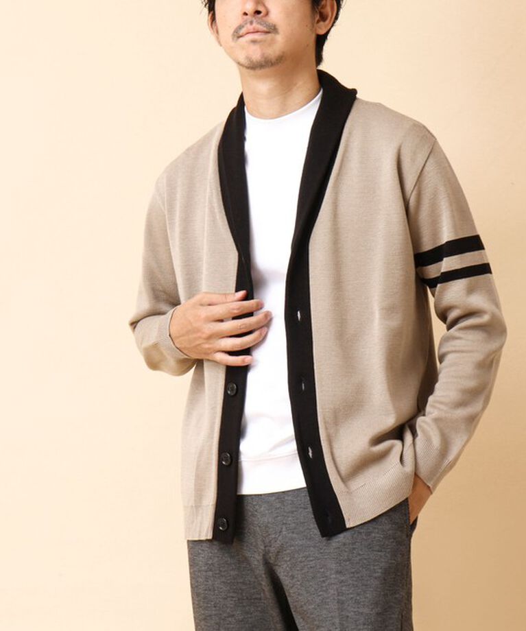 NOLLEY'S goodman「配色ショールカラーカーディガン 24AW」|カーディガン|