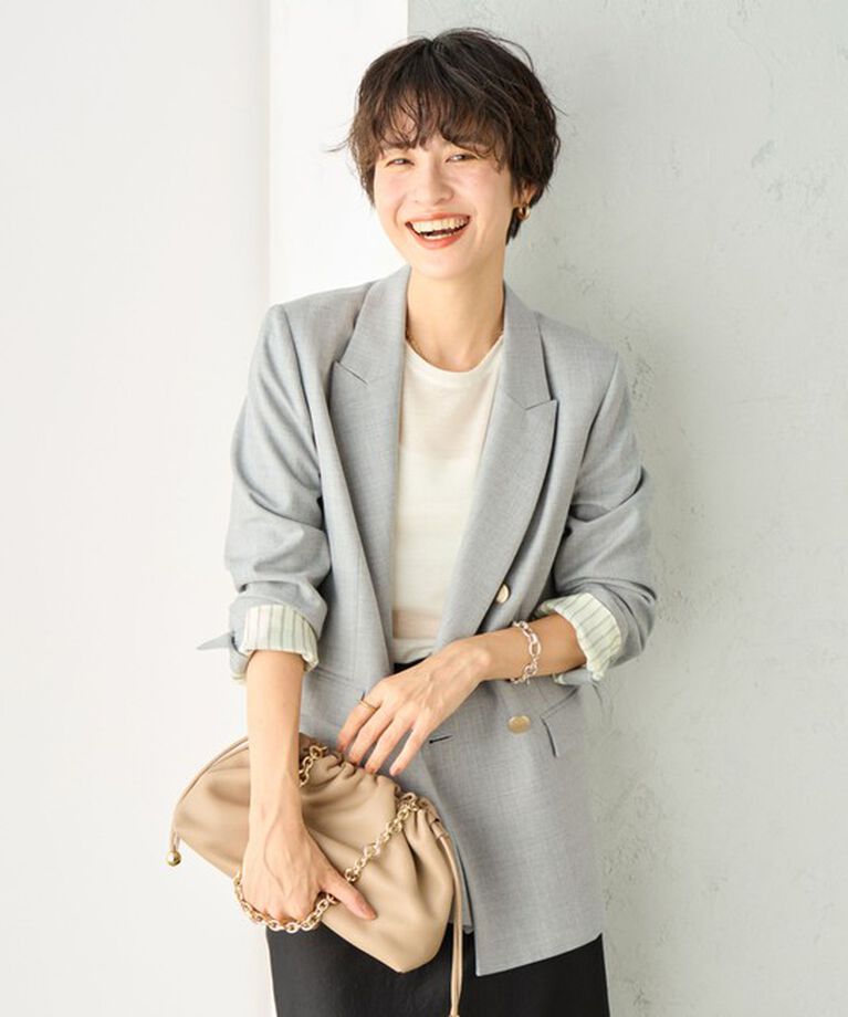 NOLLEY'S sophi「◇【WEB限定サイズあり】《セットアップ対応》ウール混ウォッシャブルダブルジャケット」|テーラードジャケット|