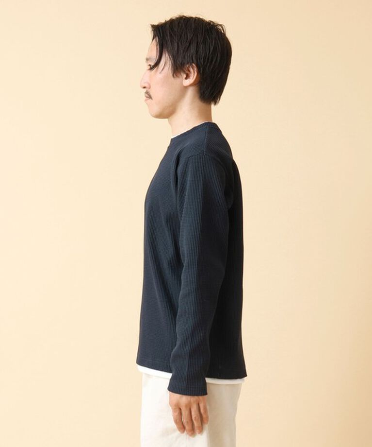 NOLLEY'S goodman「《吸水速乾》ワッフルダブルカラー長袖Tシャツ 24AW」|Tシャツ・カットソー|