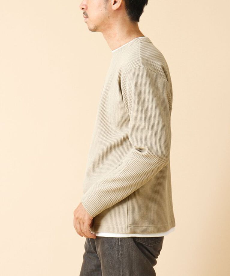 NOLLEY'S goodman「《吸水速乾》ワッフルダブルカラー長袖Tシャツ 24AW」|Tシャツ・カットソー|