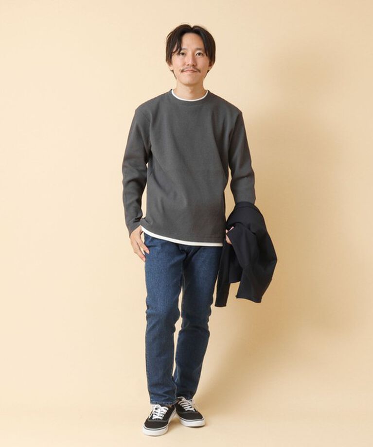 NOLLEY'S goodman「《吸水速乾》ワッフルダブルカラー長袖Tシャツ 24AW」|Tシャツ・カットソー|