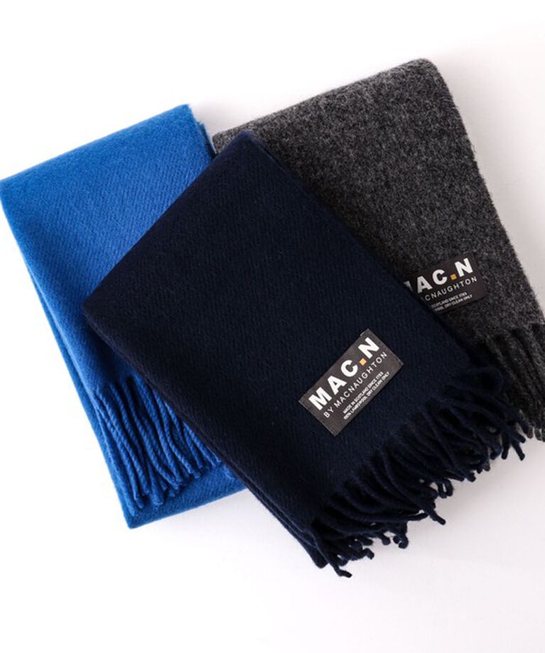 NOLLEY'S goodman「【MAC.N/マックエヌ】Lambswool Scarf Plain 30 24AW」|マフラー|ネイビー