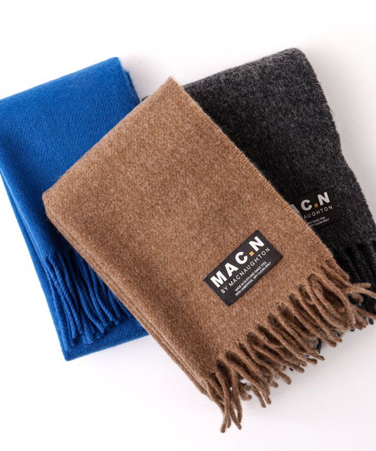 NOLLEY'S goodman「【MAC.N/マックエヌ】Lambswool Scarf Plain 30 24AW」|マフラー|キャメル