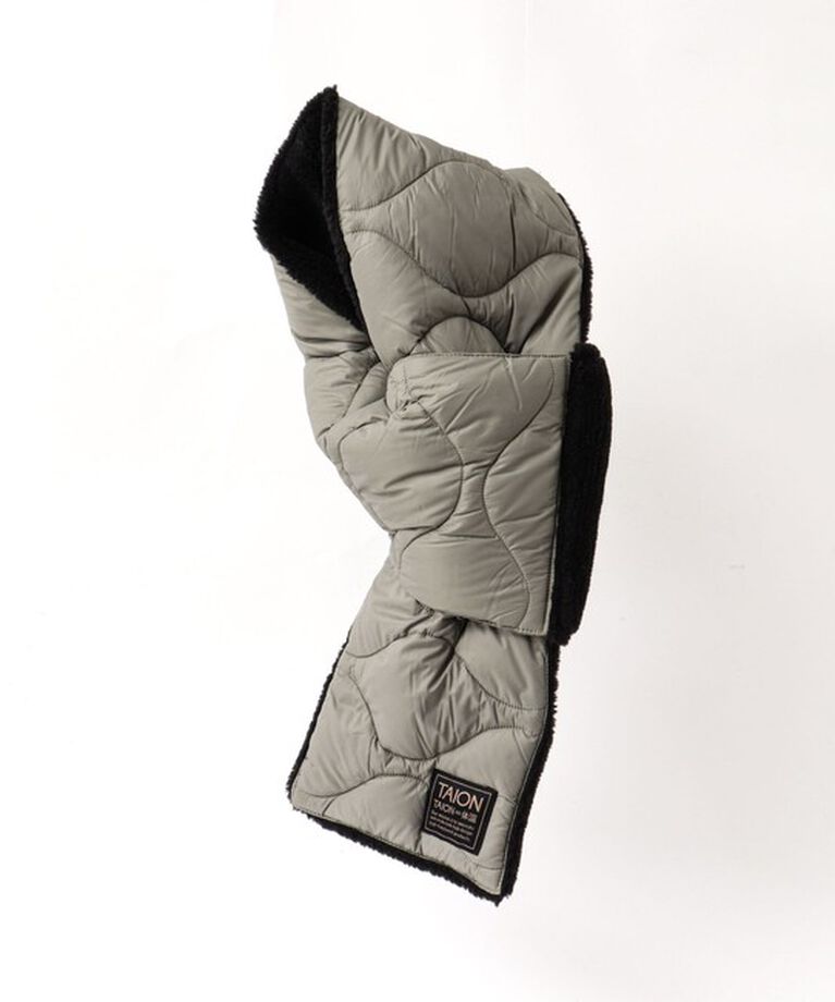 NOLLEY'S goodman「【TAION/タイオン】MILITARY R/S DOWN SCARF SOFT SHELL 17」|マフラー|ミントグリーン