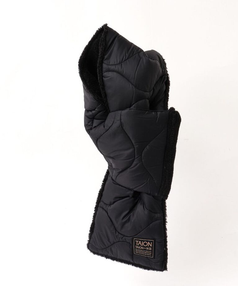 NOLLEY'S goodman「【TAION/タイオン】MILITARY R/S DOWN SCARF SOFT SHELL 17」|マフラー|ブラック
