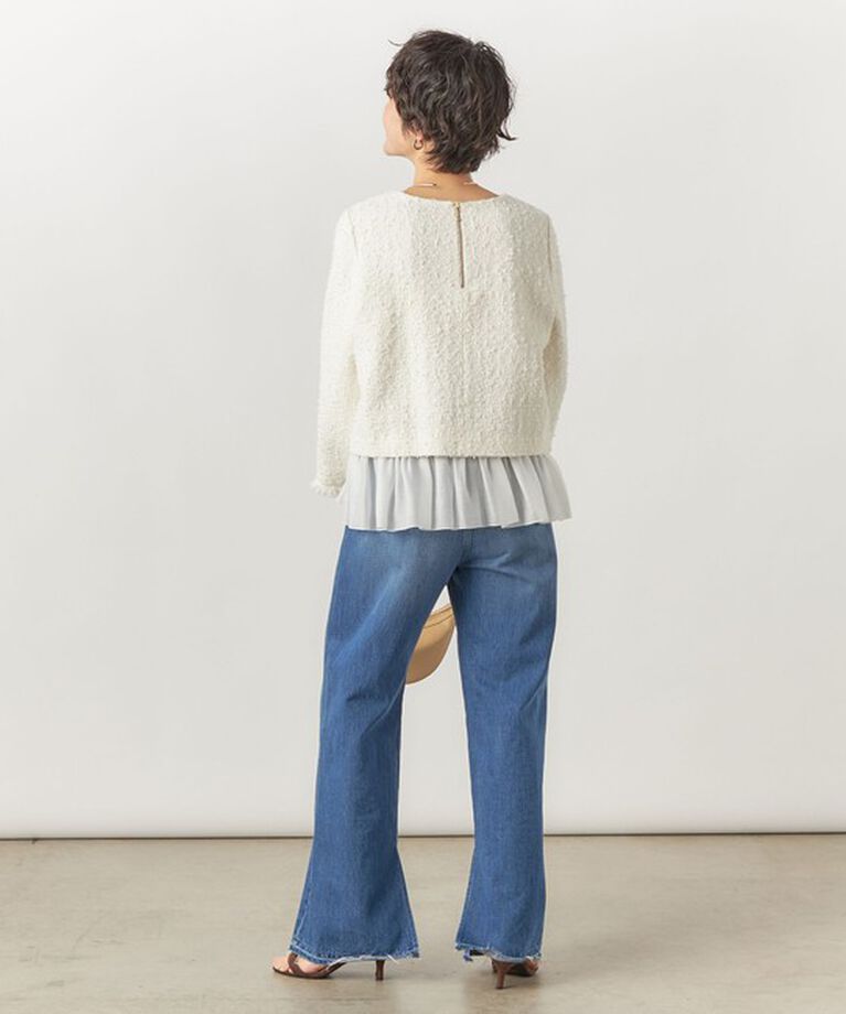 Rie Miller「【RM denim】スリットフレアハイウエストデニム」|デニム|