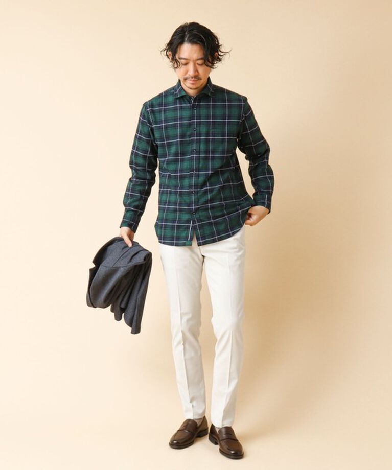 NOLLEY'S goodman「パラシュート カッタウェイ ネルシャツ 24AW」|シャツ・ブラウス|
