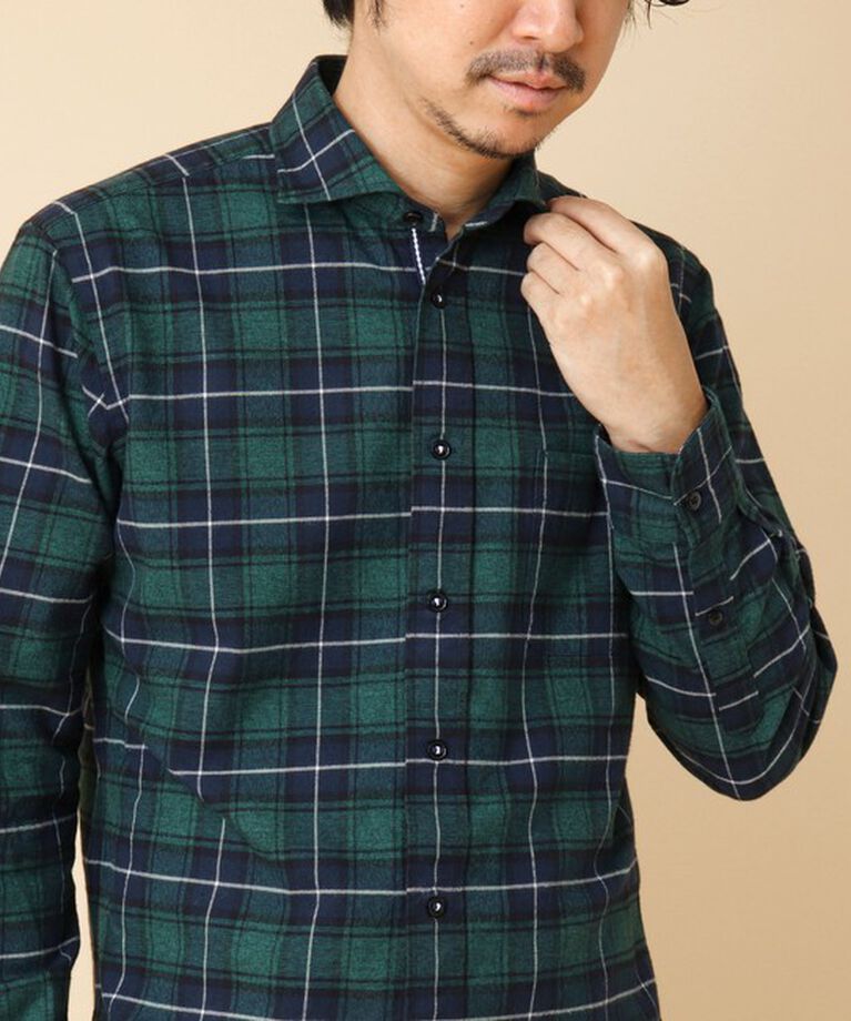 NOLLEY'S goodman「パラシュート カッタウェイ ネルシャツ 24AW」|シャツ・ブラウス|
