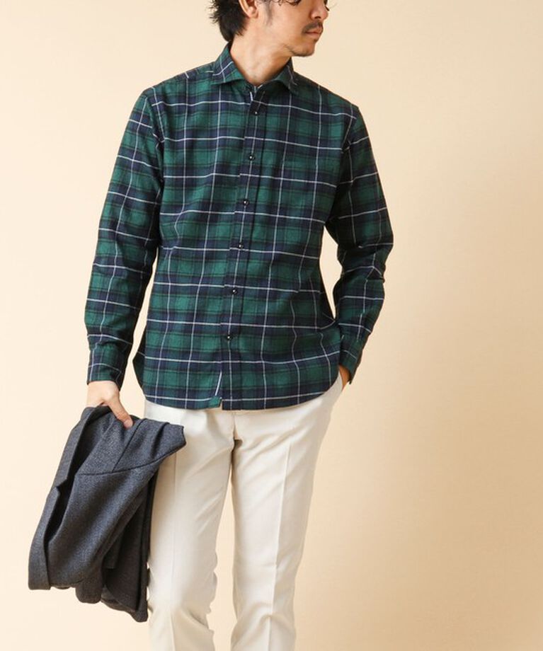 NOLLEY'S goodman「パラシュート カッタウェイ ネルシャツ 24AW」|シャツ・ブラウス|
