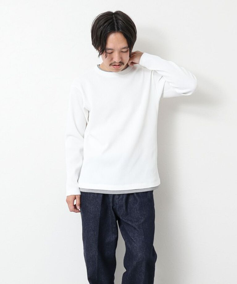 NOLLEY'S goodman「《吸水速乾》ワッフルダブルカラーLS TEE 25SS」|Tシャツ・カットソー|
