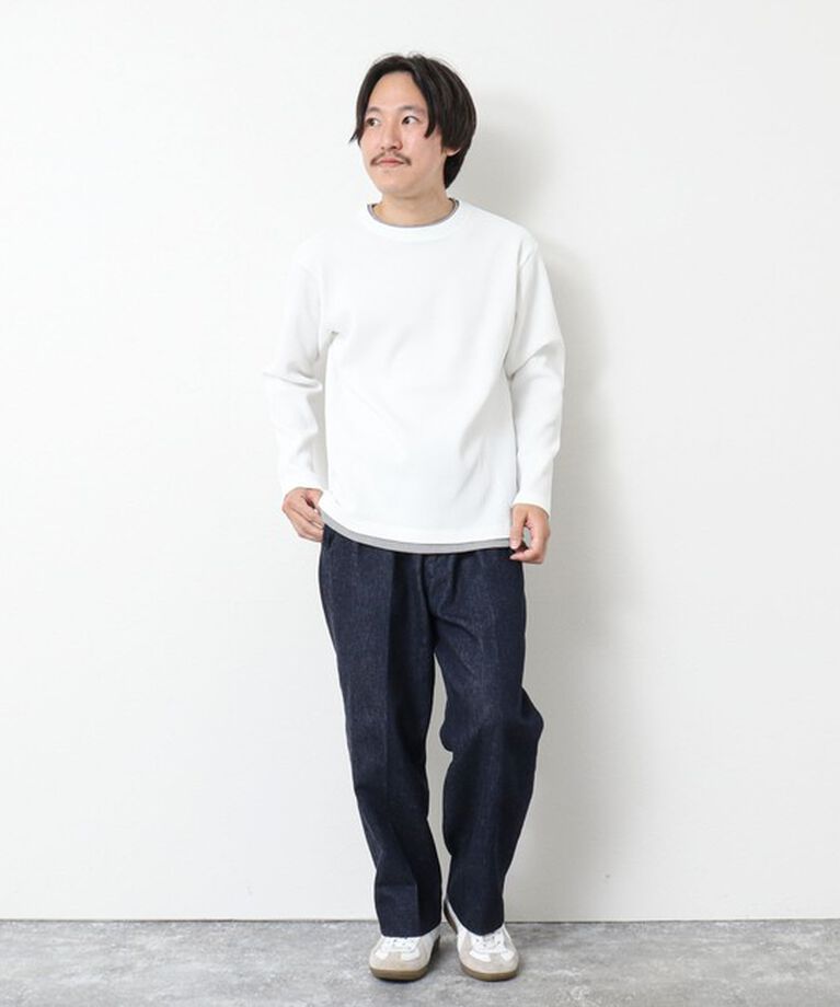 NOLLEY'S goodman「《吸水速乾》ワッフルダブルカラーLS TEE 25SS」|Tシャツ・カットソー|