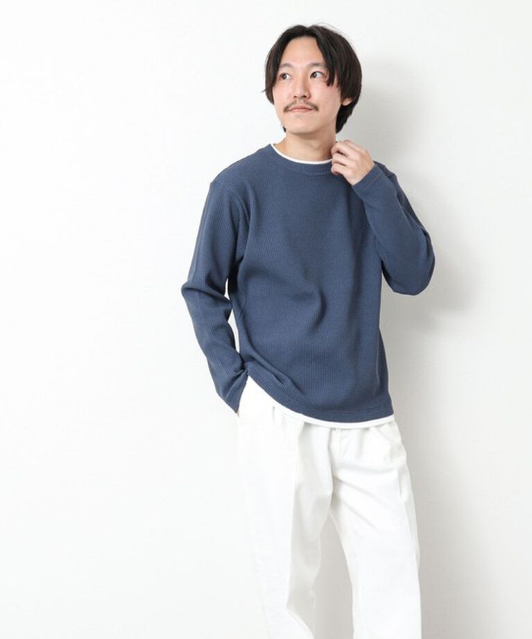 NOLLEY'S goodman「《吸水速乾》ワッフルダブルカラーLS TEE 25SS」|Tシャツ・カットソー|