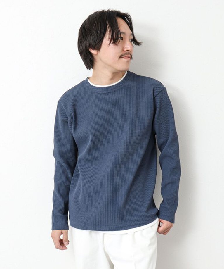NOLLEY'S goodman「《吸水速乾》ワッフルダブルカラーLS TEE 25SS」|Tシャツ・カットソー|