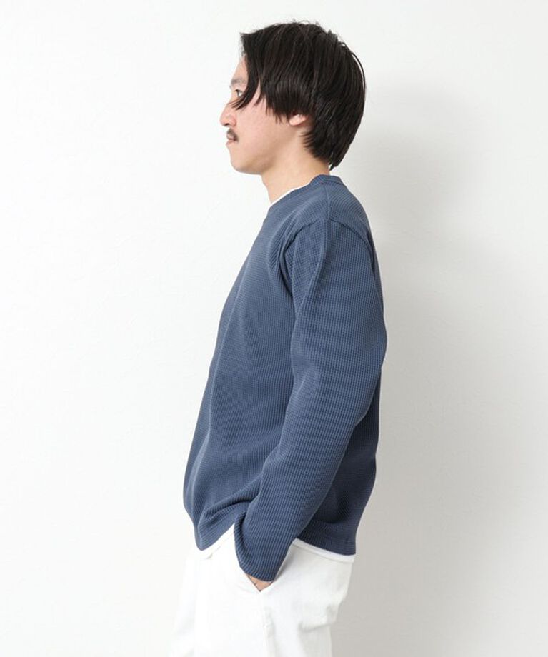 NOLLEY'S goodman「《吸水速乾》ワッフルダブルカラーLS TEE 25SS」|Tシャツ・カットソー|