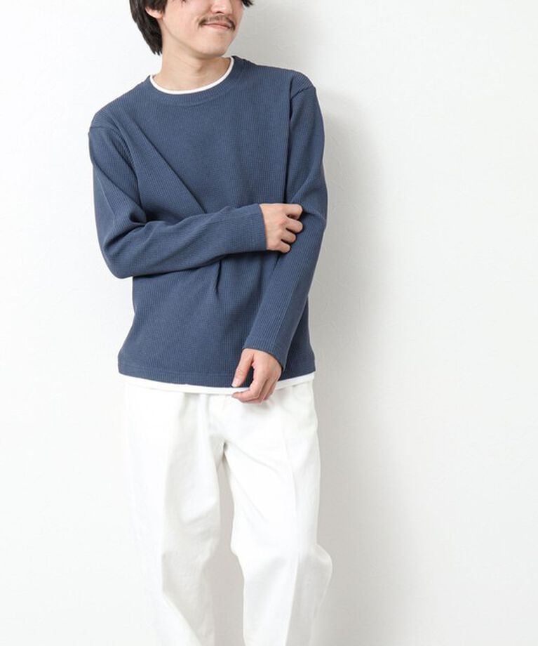 NOLLEY'S goodman「《吸水速乾》ワッフルダブルカラーLS TEE 25SS」|Tシャツ・カットソー|