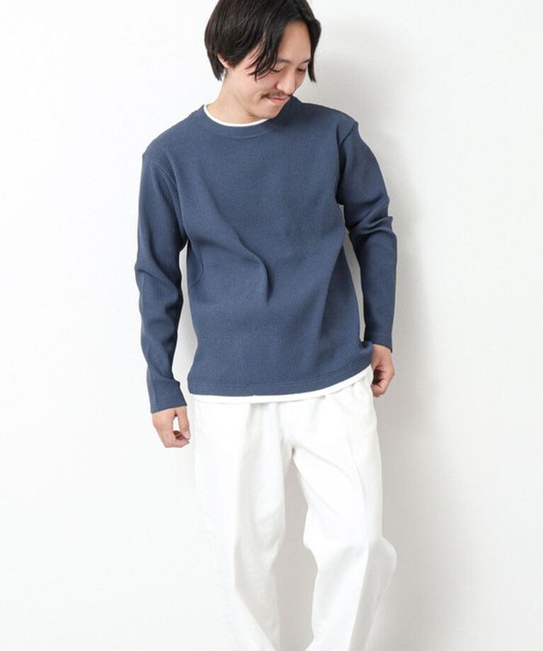 NOLLEY'S goodman「《吸水速乾》ワッフルダブルカラーLS TEE 25SS」|Tシャツ・カットソー|
