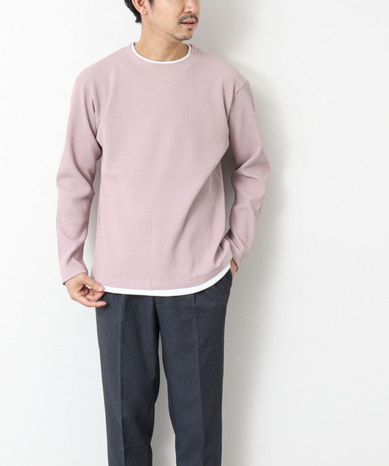 NOLLEY'S goodman「《吸水速乾》ワッフルダブルカラーLS TEE 25SS」|Tシャツ・カットソー|