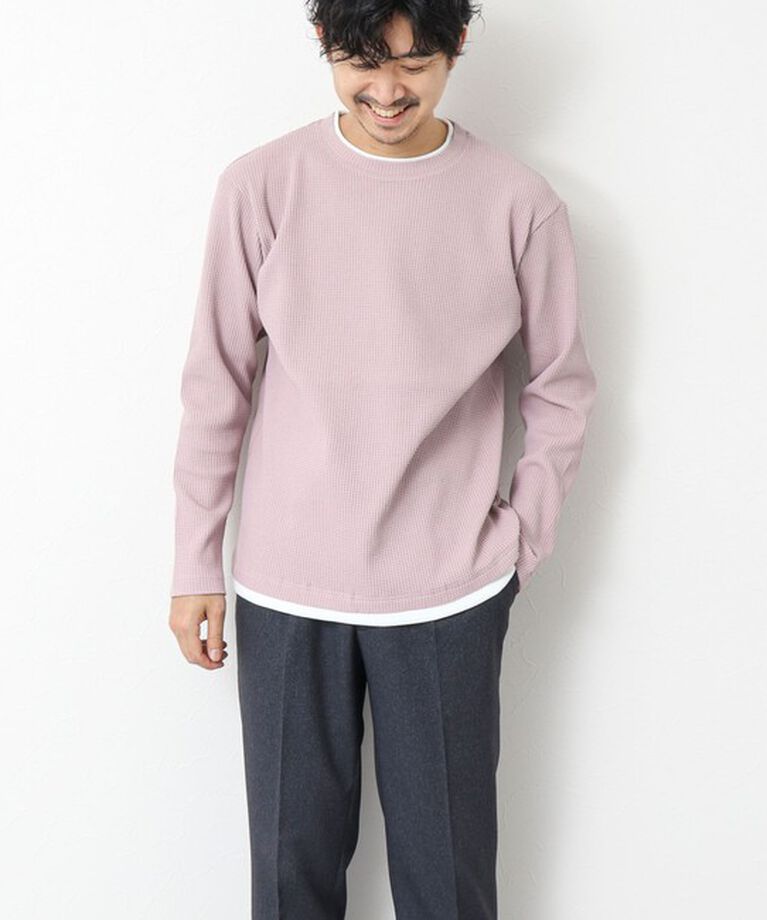 NOLLEY'S goodman「《吸水速乾》ワッフルダブルカラーLS TEE 25SS」|Tシャツ・カットソー|