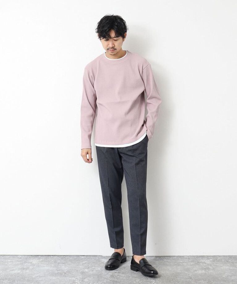 NOLLEY'S goodman「《吸水速乾》ワッフルダブルカラーLS TEE 25SS」|Tシャツ・カットソー|