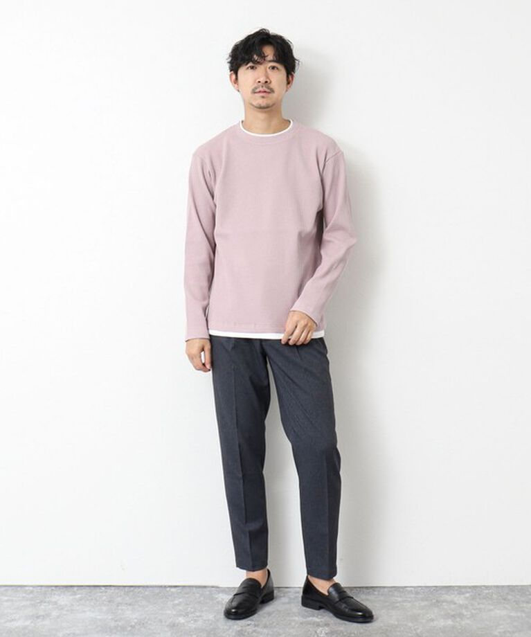 NOLLEY'S goodman「《吸水速乾》ワッフルダブルカラーLS TEE 25SS」|Tシャツ・カットソー|