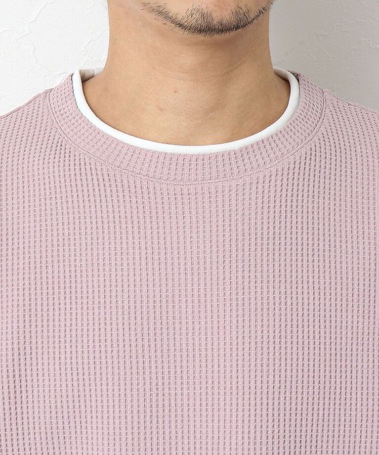 NOLLEY'S goodman「《吸水速乾》ワッフルダブルカラーLS TEE 25SS」|Tシャツ・カットソー|