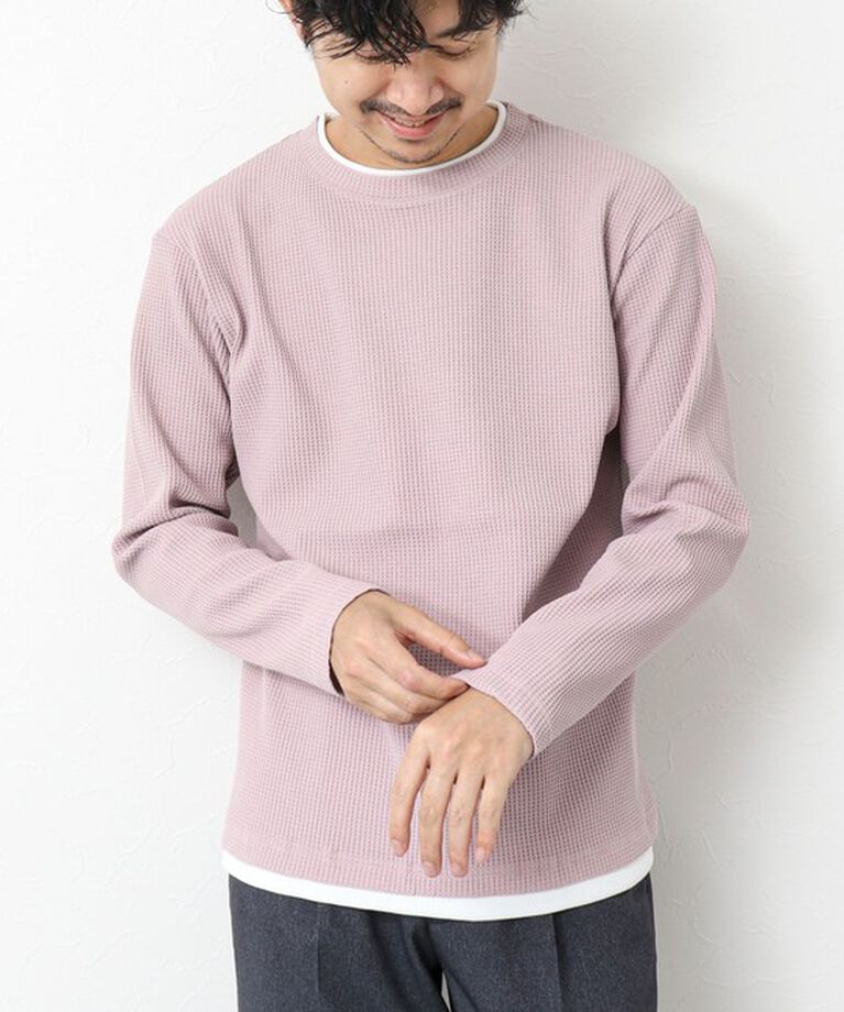 NOLLEY'S goodman「《吸水速乾》ワッフルダブルカラーLS TEE 25SS」|Tシャツ・カットソー|
