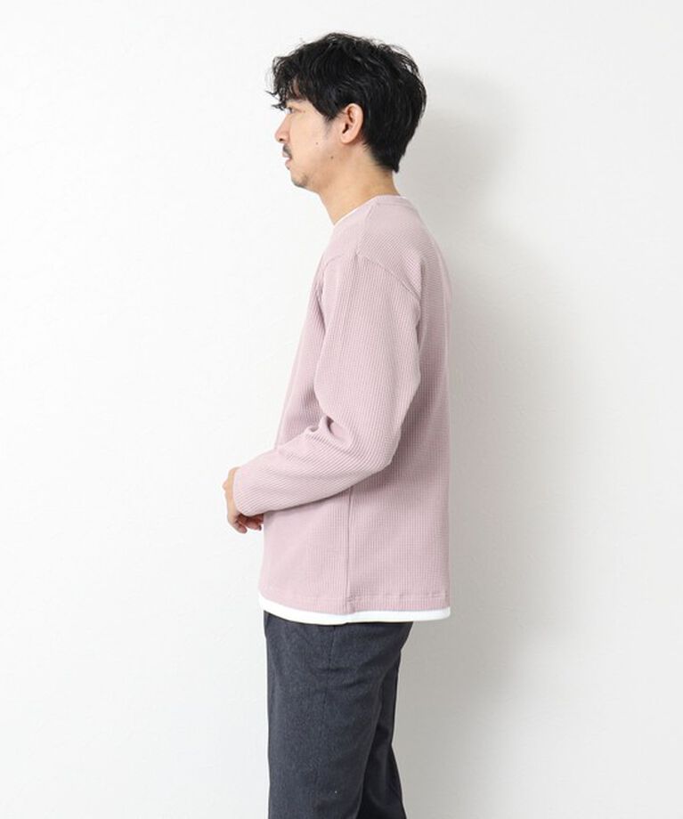 NOLLEY'S goodman「《吸水速乾》ワッフルダブルカラーLS TEE 25SS」|Tシャツ・カットソー|