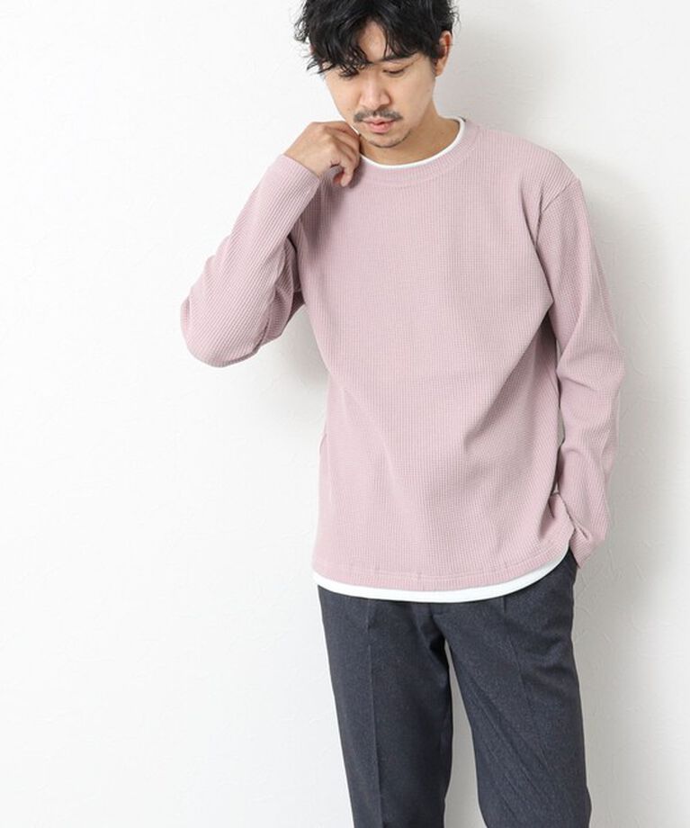 NOLLEY'S goodman「《吸水速乾》ワッフルダブルカラーLS TEE 25SS」|Tシャツ・カットソー|