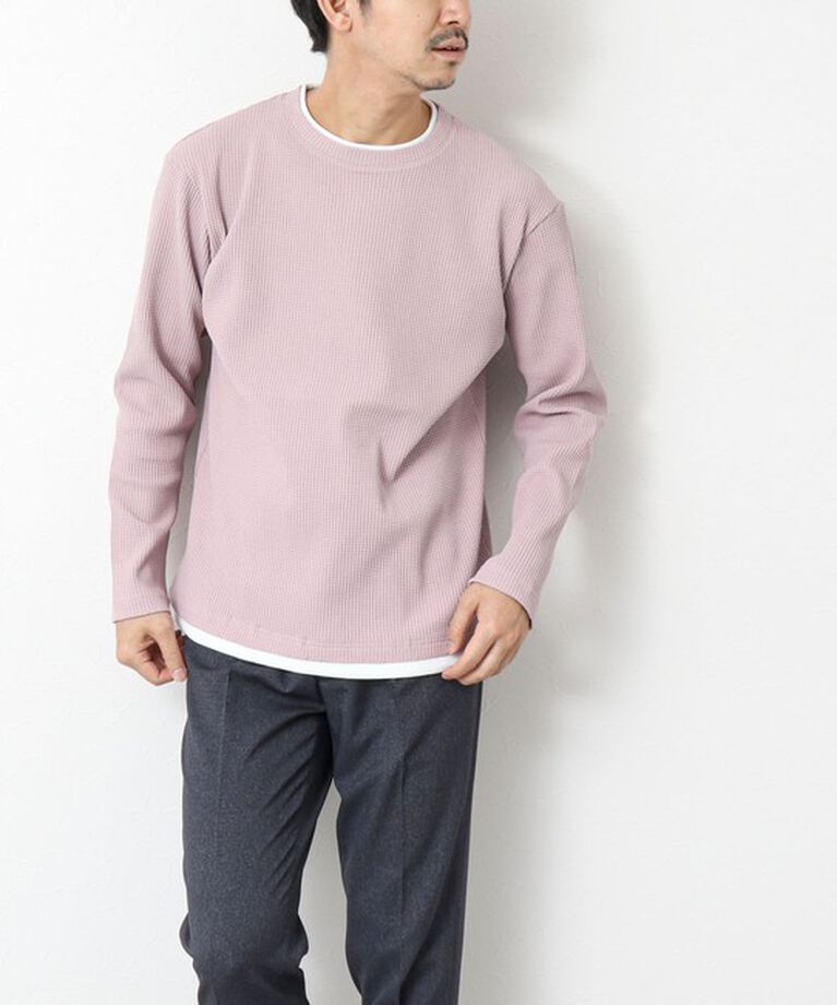 NOLLEY'S goodman「《吸水速乾》ワッフルダブルカラーLS TEE 25SS」|Tシャツ・カットソー|