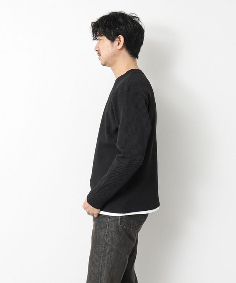 NOLLEY'S goodman「《吸水速乾》ワッフルダブルカラーLS TEE 25SS」|Tシャツ・カットソー|