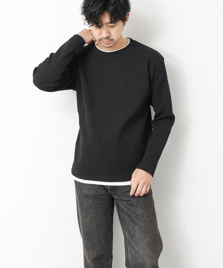 NOLLEY'S goodman「《吸水速乾》ワッフルダブルカラーLS TEE 25SS」|Tシャツ・カットソー|