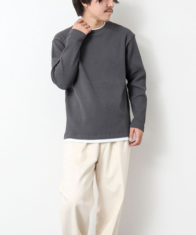NOLLEY'S goodman「《吸水速乾》ワッフルダブルカラーLS TEE 25SS」|Tシャツ・カットソー|